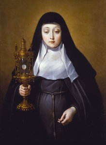 Sainte Claire tenant une monstrance avec l